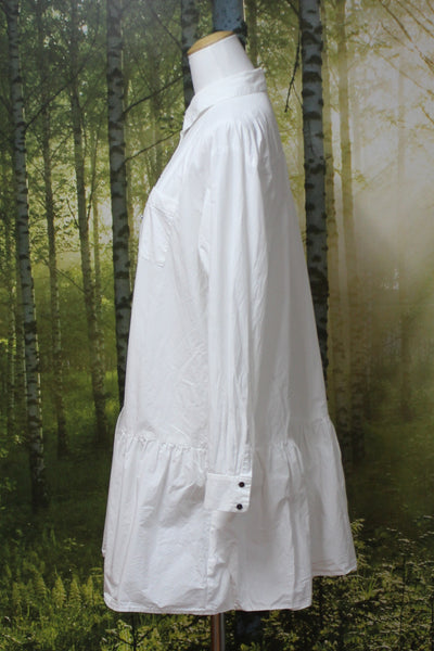 CUE (AU) White cotton shirt dress! 12