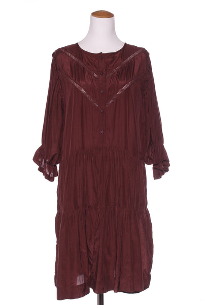 BLAK LUXE - Chocolate lace detail tiered dress! 16
