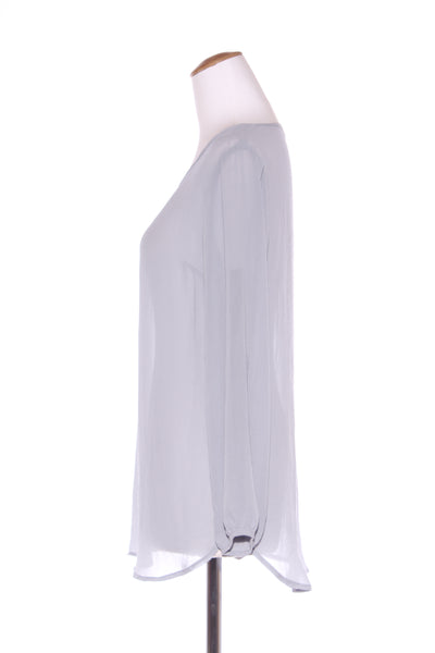 HARRÏE & SAM (NZ) Dusty blue/grey chiffon top! 12