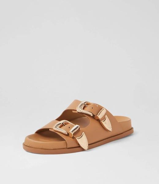 SOL SANA "Amalfi" tan leather sandal! 39