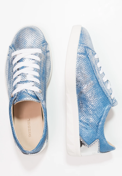 DIESEL - Metallic blue + silver sneakers! 39