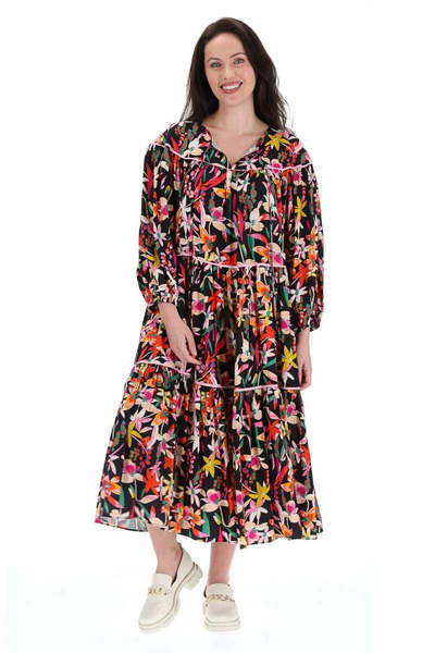CHARLO "Malva" tiered midi dress! 16