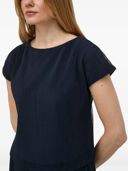 ARMANI EXCHANGE - Navy micro pleat top! 8-10