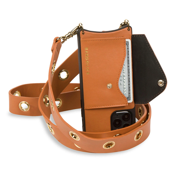 BANDOLIER (LN) iPhone 11 leather case with strap!