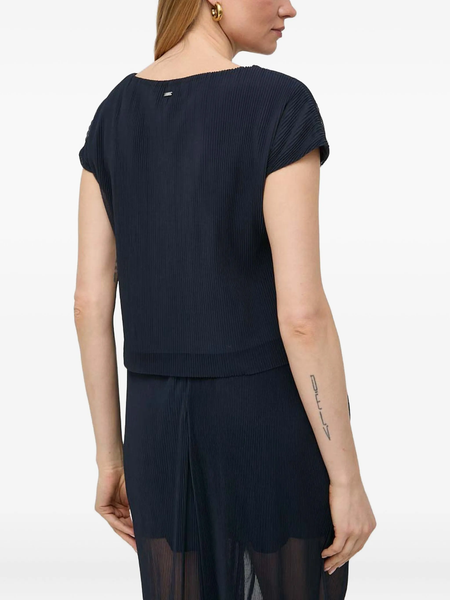 ARMANI EXCHANGE - Navy micro pleat top! 8-10