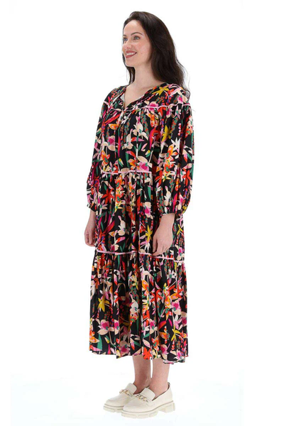 CHARLO "Malva" tiered midi dress! 16