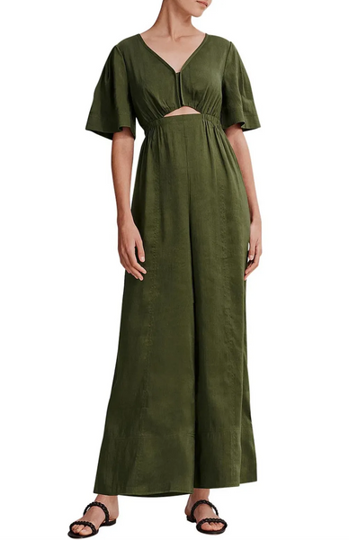 COUNTRY ROAD - Tailored linen/silk cut out jumpsuit! 12