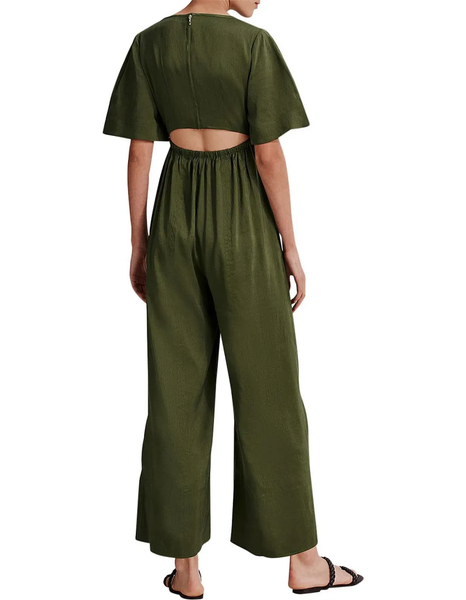 COUNTRY ROAD - Tailored linen/silk cut out jumpsuit! 12
