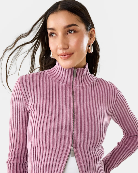 NO BRAND - Rib knit zip up jumper! 14