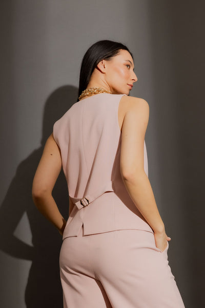 MOTTO - Pink arch tailored vest! 12