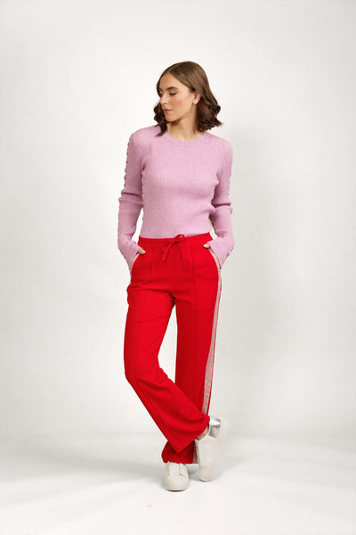 KNEWE (LN) Red Bowie pant - Pink stripe! 12