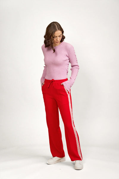 KNEWE (LN) Red Bowie pant - Pink stripe! 12