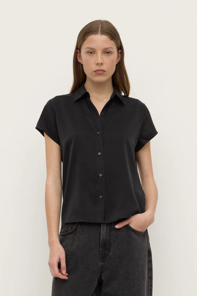 ASSEMBLY LABEL - Karri brushed silk S/S shirt! 14