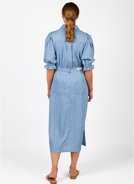 KNEWE LABEL - Chambray Dual midi shirt dress! 12
