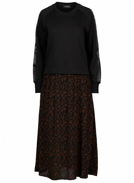 KNEWE (LN) Rebel sweater dress - Choc print! 14