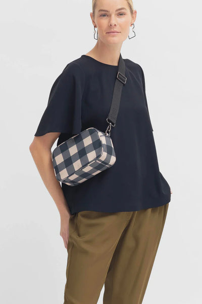 ELK (LN) Kassel mini bag - Green + blue plaid!