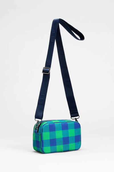 ELK (LN) Kassel mini bag - Green + blue plaid!