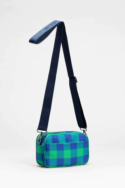 ELK (LN) Kassel mini bag - Green + blue plaid!