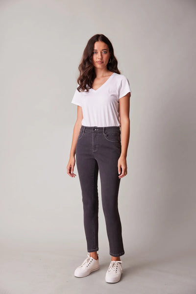 LANIA (LN) "Vienna" straight leg jean - Charcoal! 16