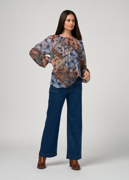 LOOBIE'S STORY (LN) Byzantium top - Indigo print! 14
