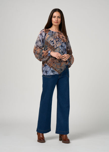 LOOBIE'S STORY (LN) Byzantium top - Indigo print! 14