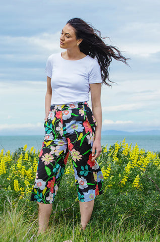 LOVE & GLORY (BN) NZ - Paloma linen pant - Black floral! 14