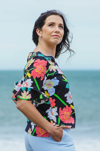 LOVE & GLORY - Linen Sorrento frill sleeve top! 12