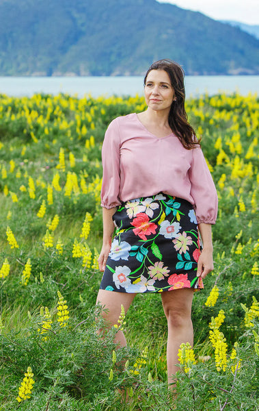 LOVE & GLORY (BN) Linen Leticia floral skirt! 8