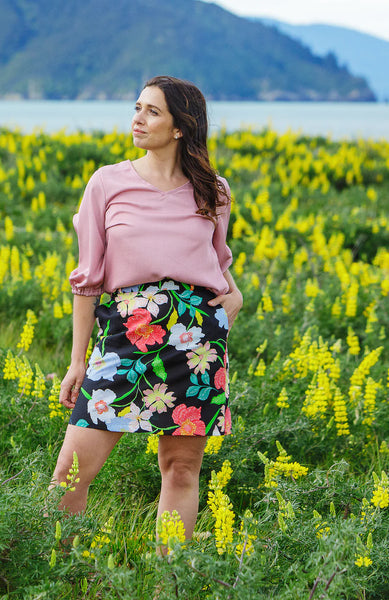 LOVE & GLORY (BN) Linen Leticia floral skirt! 8