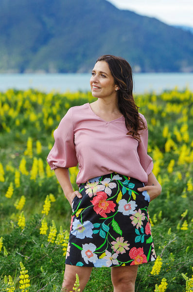 LOVE & GLORY (BN) Linen Leticia floral skirt! 8