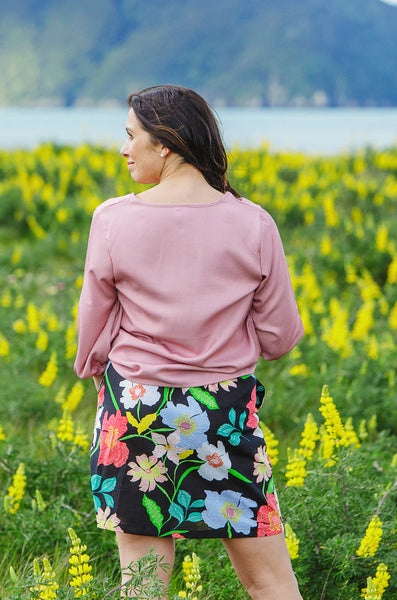 LOVE & GLORY (BN) Linen Leticia floral skirt! 8