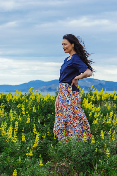 LOVE & GLORY (NZ)(BN) "Alejandra" cotton floral skirt! 12