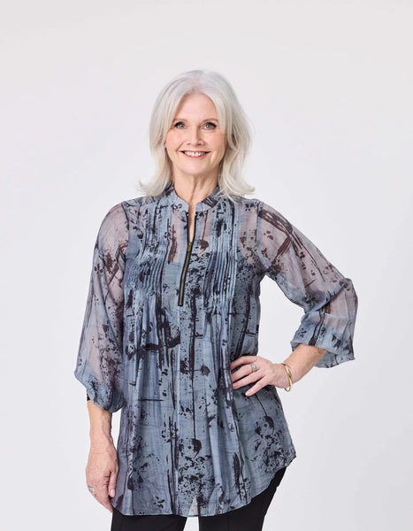 LEMON TREE (LN) Liza sheer tencel pintuck blouse! 16