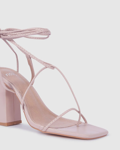 NOVO (BN) "Missie"nude block heels 8
