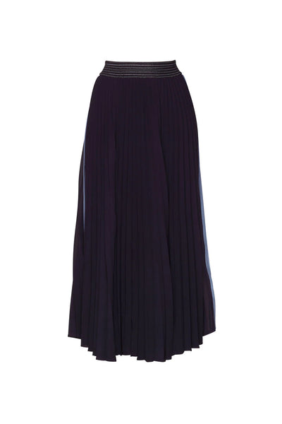 MADLY SWEETLY - Just pleat it side stripe skirt - Navy! 14