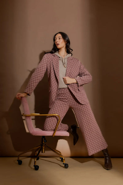 MOTTO - Plum check knit Jet culottes! 14