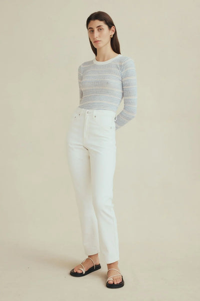 MARLE - Organic cotton straight leg jean - Ivory! 14