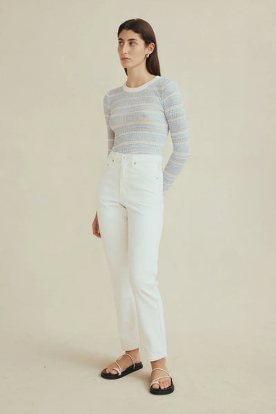 MARLE - Organic cotton straight leg jean - Ivory! 14