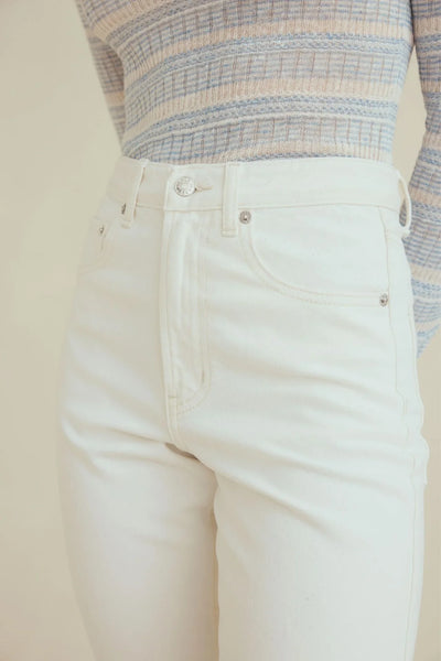 MARLE - Organic cotton straight leg jean - Ivory! 14