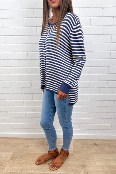 VINE APPAREL (LN) Soft wool/viscose stripe knit! 14-16