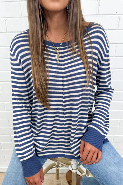 VINE APPAREL (LN) Soft wool/viscose stripe knit! 14-16