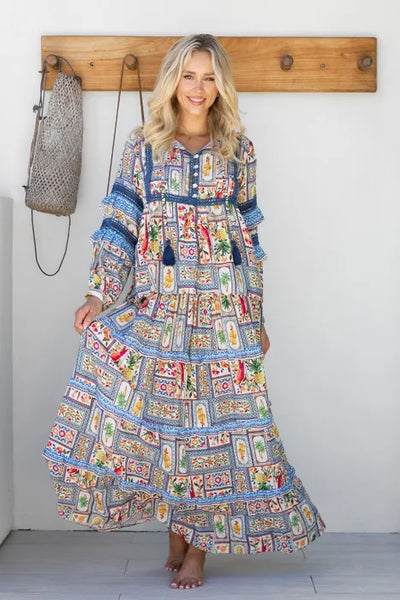 CACTUS ROSE - Montego silky rayon maxi skirt + pockets! 12