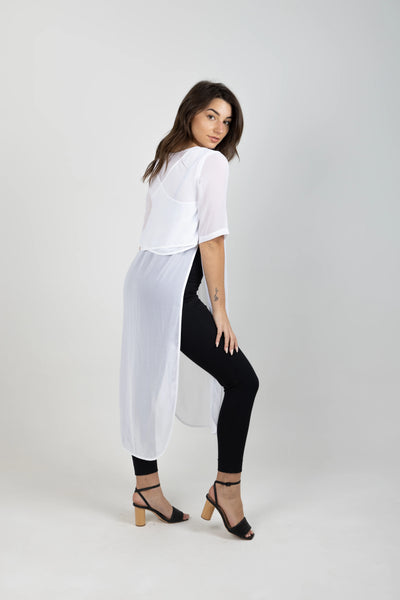 BLANK SPACE (NZ) Hazel tabard - White chiffon! 18