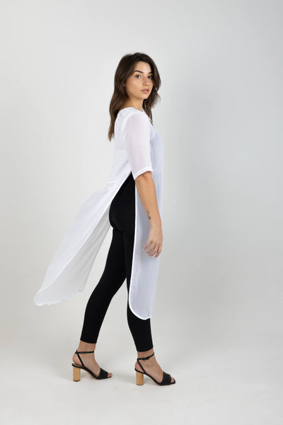 BLANK SPACE (NZ) Hazel tabard - White chiffon! 18