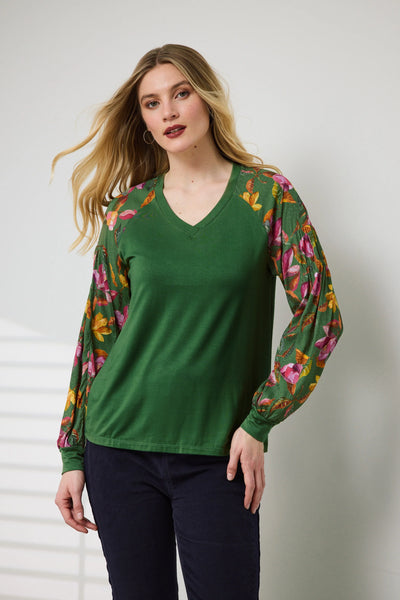 NEWPORT - Everglade floral sleeve top! 18