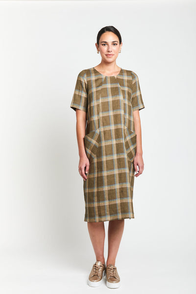 OBI (LN) "Dublin linen shift" dress - Check print! 16