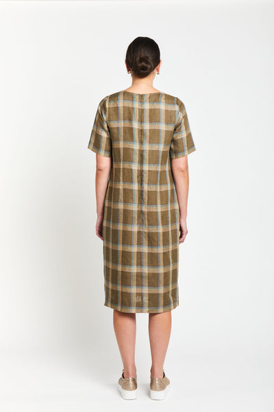 OBI (LN) "Dublin linen shift" dress - Check print! 16