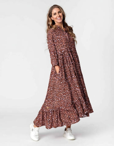 STELLA + GEMMA "Odette" leopard maxi dress! 14