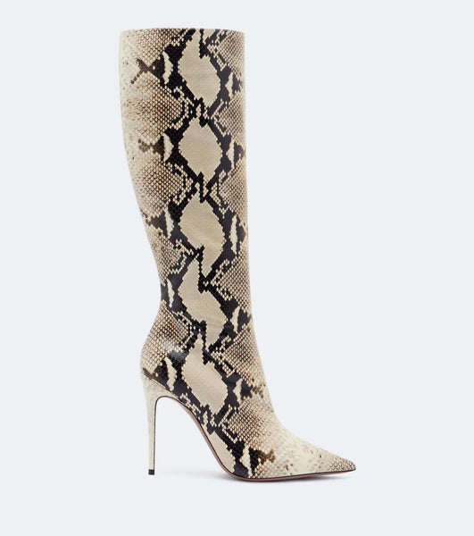 PARIS TEXAS (LN) ITA - Vera snake effect leather boots! 39.5