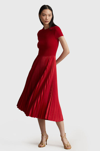 POLO By Ralph Lauren (LN) Pleated + wool blend knit dress! 8-10
